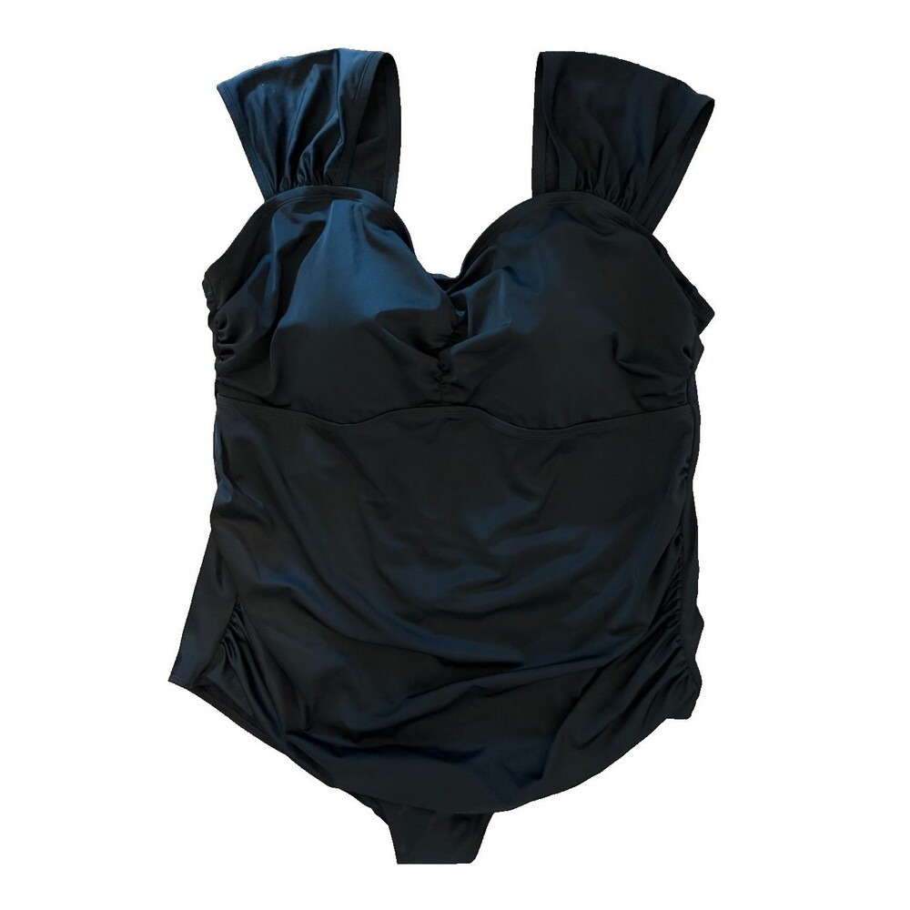 TORRID Womens SWIMSUIT Bathing Suit BLACK Built in Bra Size 4 (4X/26) NWOT